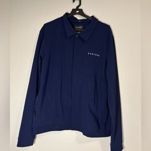 Castore Mens Navy Button Snap Lightweight Stretch Comfort Jacket Size XL
